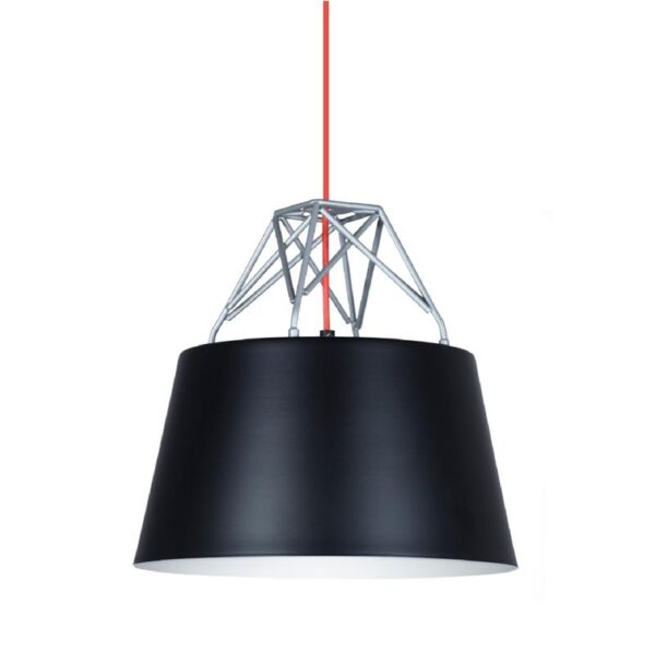 COLGANTE BLE ALUMINIO/METAL 1X60W 210X300MM NEGRO SEMI MATE