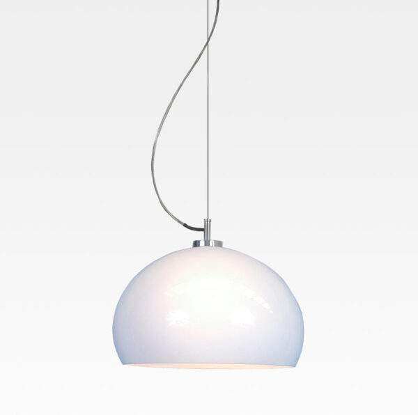 COLGANTE 2/3 ESFERA DE ACRILICO MEDIANO BLANCO