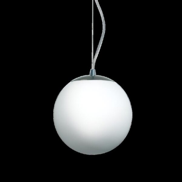 COLGANTE HIGHWORLD VIDRIO OPAL 25CM E27 ANCLAJE LATERAL ACERO