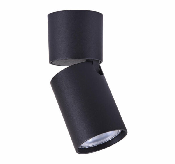 APLIQUE DE TECHO ALUM CON DOBLE MOVIMIENTO P/DICRO 130 X 70MM DIAM NEGRO