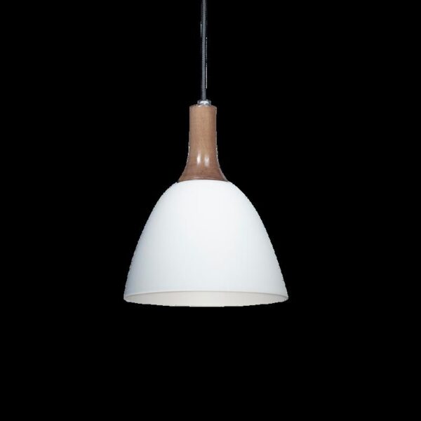 COLGANTE IRLANDA E27 D16CM BLANCO DETALLE HAYA "HAYA"