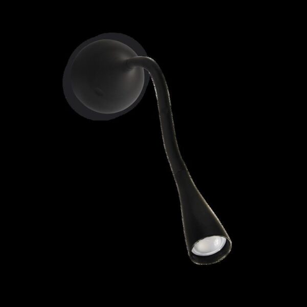 LAMPARA CABECERA C/FLEXIBLE Y POSICIONES DE LUZ NEGRA "GENESIS"