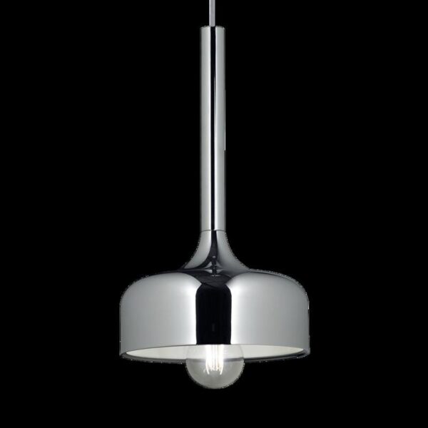 COLGANTE GINEBRA CHAPA CROMO D 20CM E27