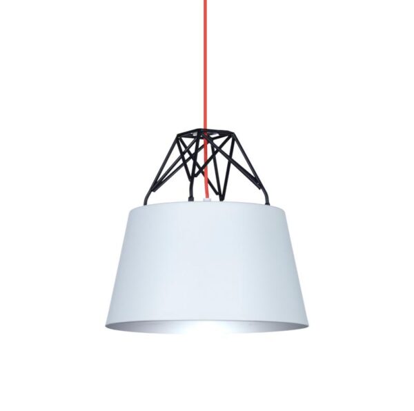 COLGANTE BLE ALUMINIO/METAL 1X60W 210X300MM NEGRO SEMI MATE