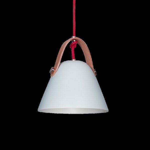 COLGANTE SKIN CHAPA BLANCO 22CM DETALLES CUERO